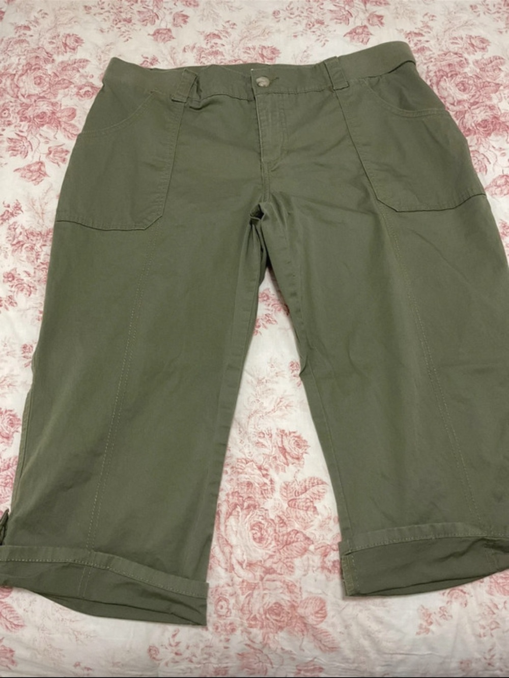 Lee Men's Olive Cropped Cargo Pants